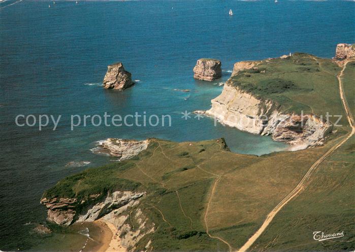 Hendaye 64 Fliegeraufnahme Kueste Les Deux Jumeaux
