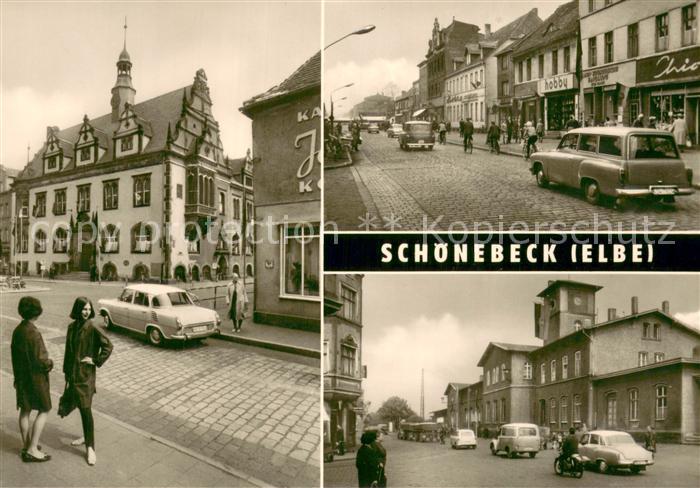 Schoenebeck Elbe Rathaus Salzer-Strasse Bahnhof