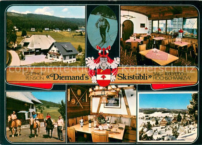 Saig Schwarzwald Restaurant-Pension Diemands Skistuebli Sommer-Winter