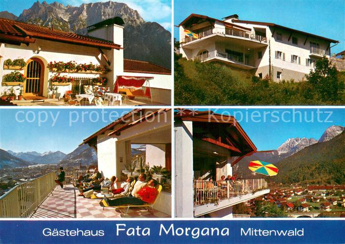 Mittenwald Bayern Gaestehaus Fata Morgana Teilansichten Aussen