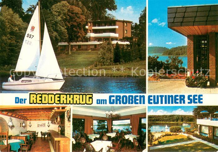 Eutin Schleswig-Holstein Restaurant Der Redderkrug eutiner See Segelboot