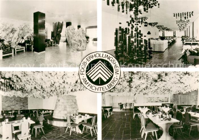 Oberwiesenthal Erzgebirge FDGB Erholungsheim am Fichtelberg Gastraeume