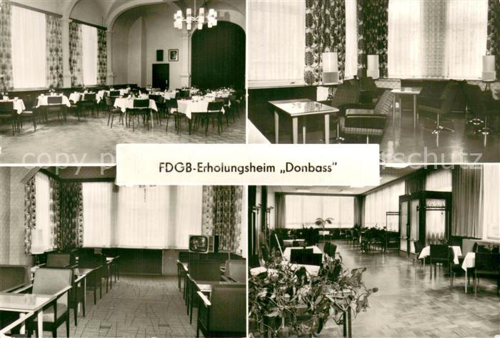 Elend Harz FDGB Erholungsheim Donbass Speisesaal Klubraum Gaststaette Fernsehrau