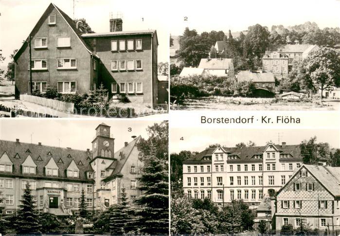 Borstendorf LPG Ferienheim Teilansicht Rathaus Oberschule