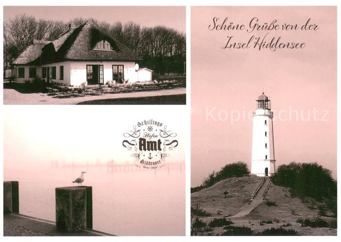 Insel Hiddensee Schillings Hafen Amt Leuchtturm