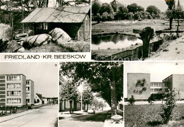 Friedland Mark Friedland Schutzhuette am Wanderweg zum Schwielochsee Burg Polyte