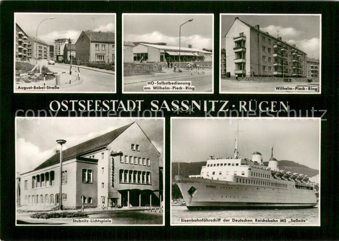 Sassnitz Ostseebad Ruegen August Bebe Strasse HO Selbstbedienung Wilhelm Piek Ri