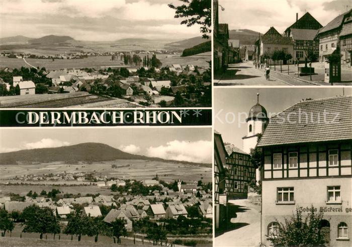 Dermbach Thueringen Rhoen Panorama Dorfstrasse Zobels Baeckerei