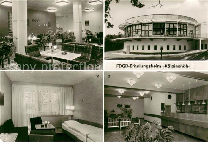 Koelpinsee Loddin FDGB Erholungsheim Koelpinshoeh Bar Zimmer Empfangshalle