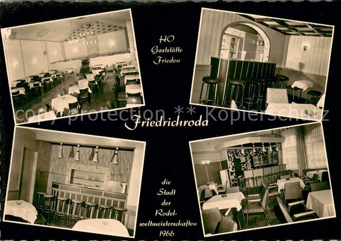 Friedrichroda HO Gaststaette Frieden Festsaal Bar Gastraeume