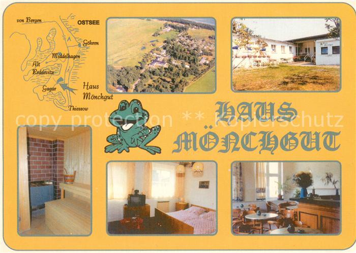 Gross Zicker Gager Fliegeraufnahme Haus Moenchgut Sauna Zimmer Gaststube