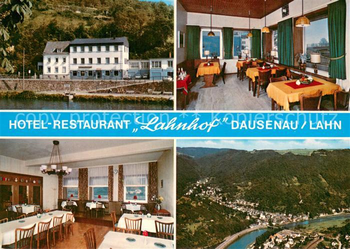Dausenau Hotel Restaurant Lahnhof Gastraeume Fliegeraufnahme