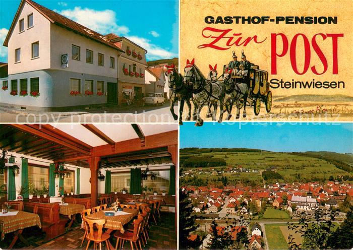 Steinwiesen Gasthof Pension Zur Post Gaststube Panorama