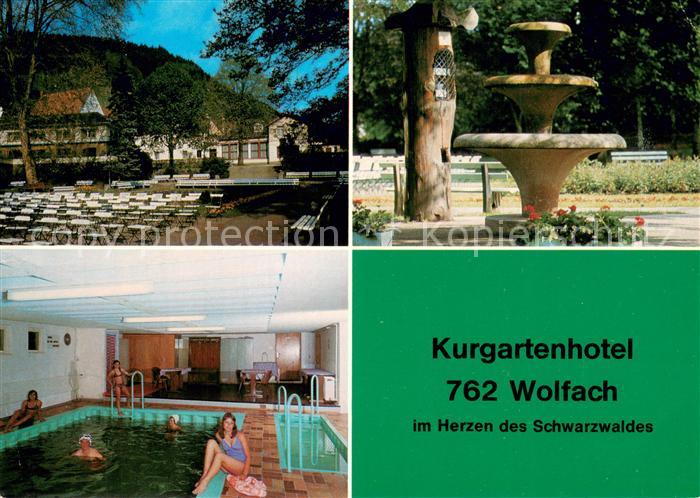 Wolfach Kurgartenhotel Mineralbrunnen im Kurgarten Hallenbd