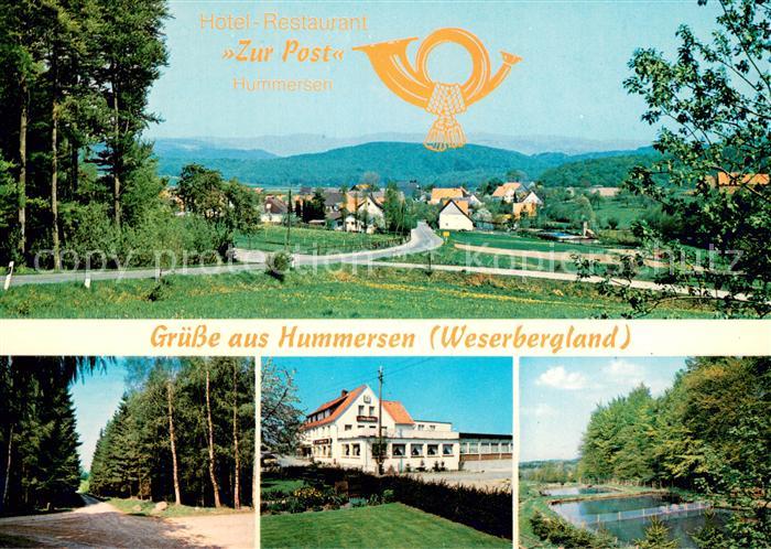 Hummersen Hotel Restaurant Zur Post Waldpartie Teiche