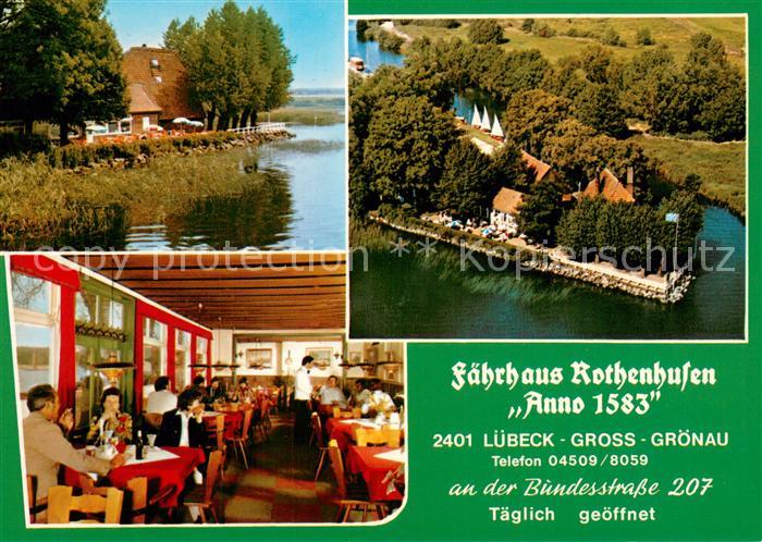 Gross Groenau Faehrhaus aus Rothenhusen Gastraum Fliegeraufnahme