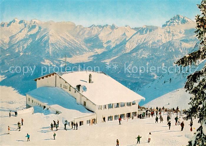Mieminger Plateau Reuttener Bergbahn m. Berghotel Hahnenkamm im Schnee Winterspo