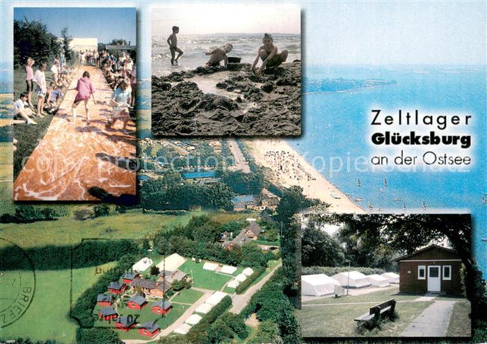 Gluecksburg Ostseebad Fliegeraufnahme Zeltlager Gluecksburg