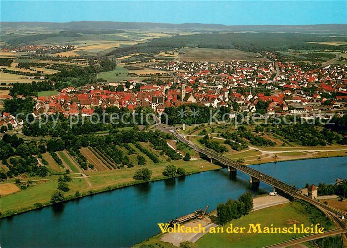 Volkach Fliegeraufnahme An der Mainschleife