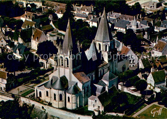 Loches 37 Fliegeraufnahme Eglise St. Ours