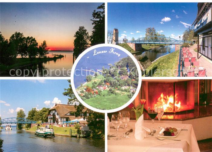 Malchow Pension- Schaenke Lenzer Krug Teilansichten m. Plauer See u. Mueritz