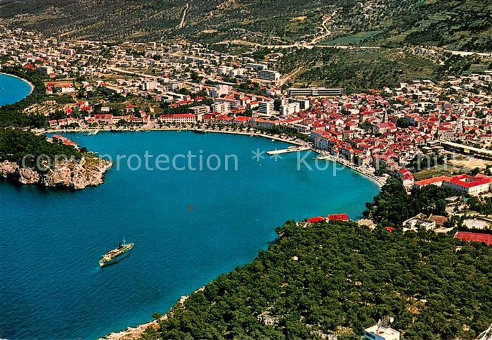 Makarska Dalmatien Fliegeraufnahme Gesamtansicht
