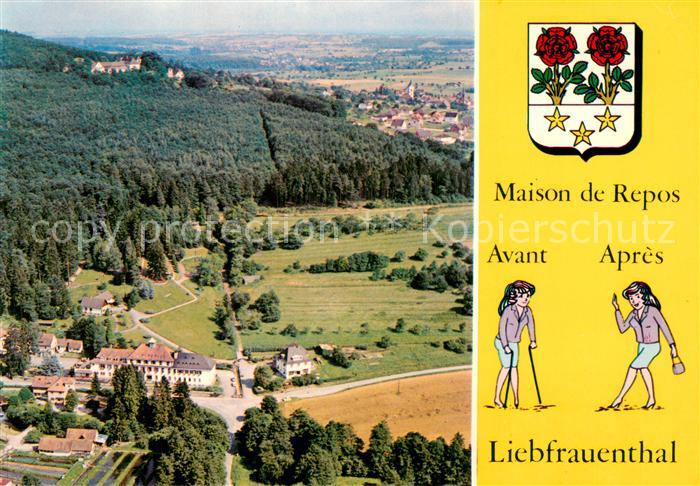 Liebfrauenthal Goersdorf Elsass Fliegeraufnahme Maison de Repos de la Societe de