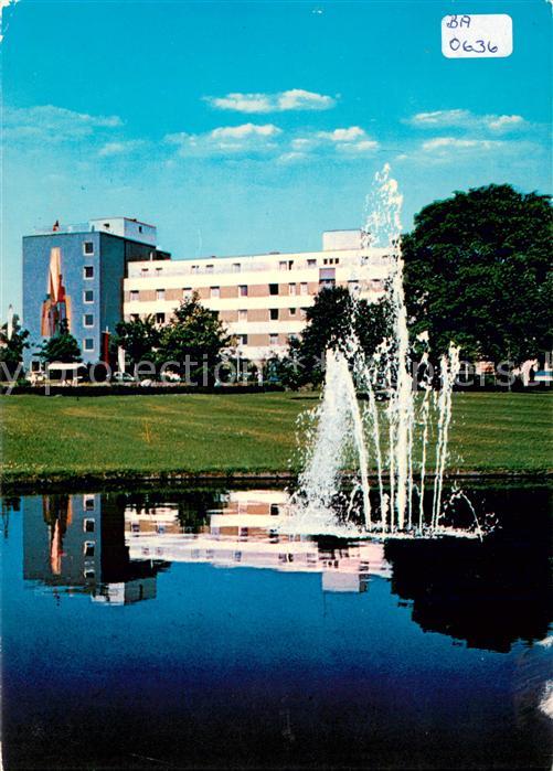 Bad Nauheim Kurpark-Sanatorium m. Springbrunnen