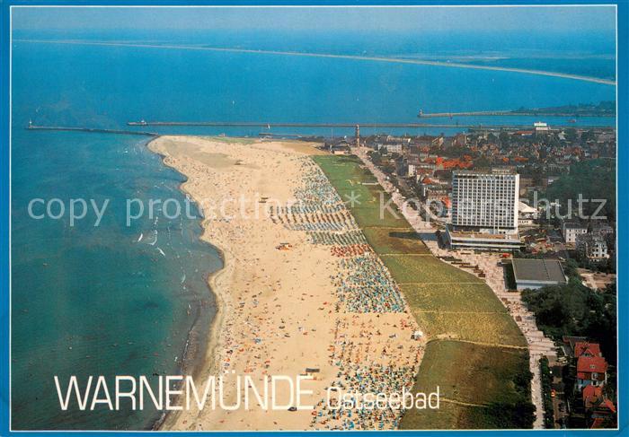 Warnemuende Ostseebad Fliegeraufnahme Strand