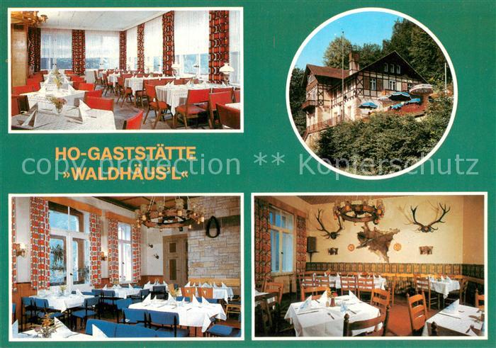 Bad Schandau Ho-Gaststaette Waldhaeusle Innen- und Aussenansichten