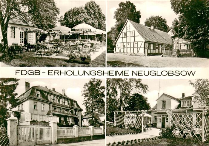 Neuglobsow FDGB-Erholungsheime Aussenansichten