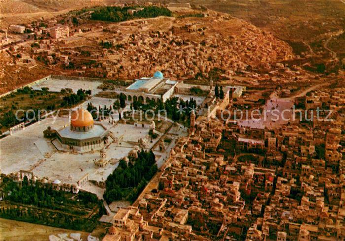 Jerusalem Yerushalayim Fliegeraufnahme Altstadt m. Feldendom und Western Wall