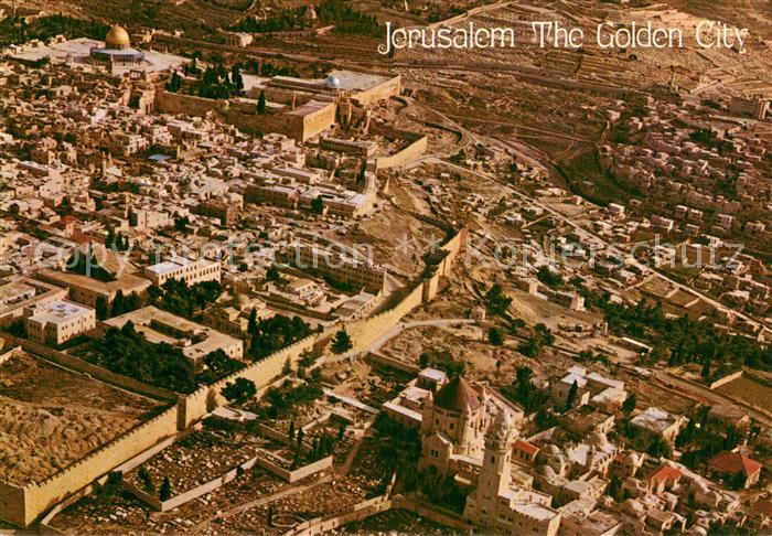 Jerusalem Yerushalayim Fliegeraufnahme Mount Zion and the Dormition Abbey