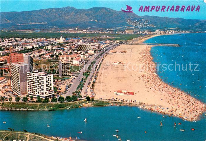 Ampuriabrava Fliegeraufnahme Teilansicht m. Strand
