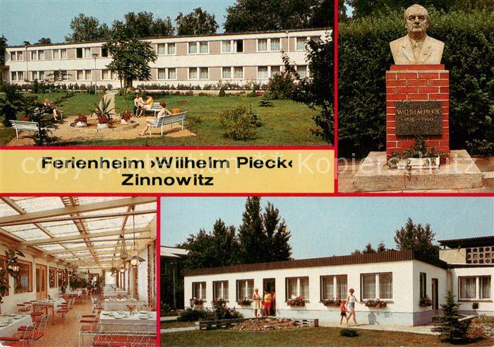 Zinnowitz Ostseebad Ferienheim Wilhelm Pieck Teilansicht m. Denkmal