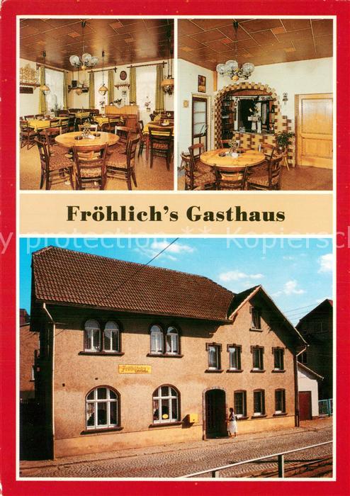 Weissenborn Bad Klosterlausnitz Froehlichs Gasthaus Innen- und Aussenansicht
