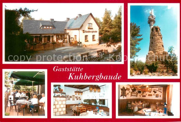 Netzschkau Gaststaette Kuhbergbaude Innen- und Aussenansicht