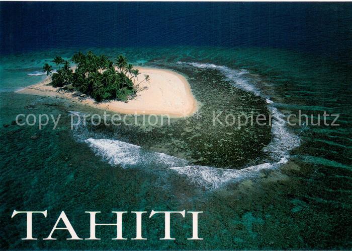 Tahiti Polynesien Fliegeraufnahme Muto in the lagoon of T