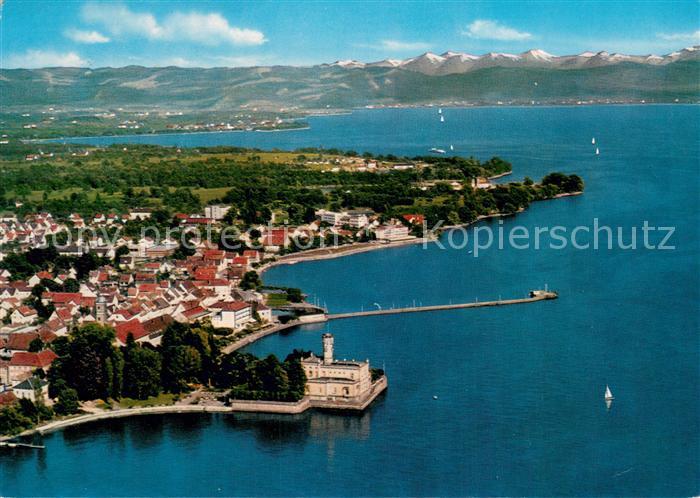Langenargen Bodensee Fliegeraufnahme Teilansicht m. See