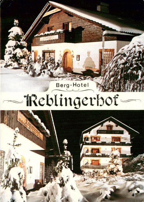Bernried Niederbayern Berghotel Reblingerhof Aussenansichten im Winter