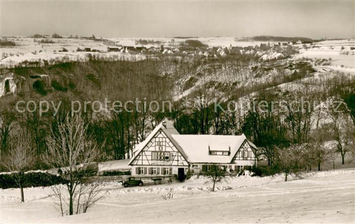 Schopfloch Lenningen Gasthaus zur Schlatterhoehe Winterpanorama