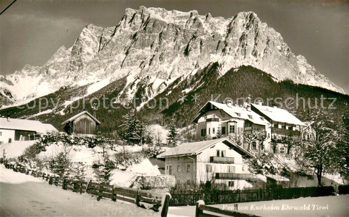Ehrwald Tirol Pension Kurheim im Winter Wettersteingebirge