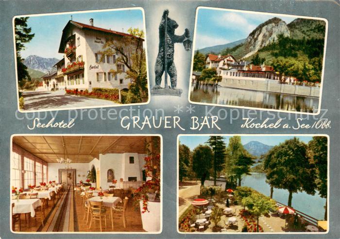Kochel See Seehotel Grauer Baer Restaurant Terrasse