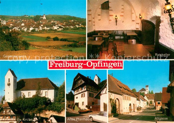Opfingen Gesamtansicht Kirche Pfarrhaus Altgasse Ratskeller