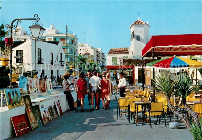 Torremolinos Calle de la Nogalera Strassenkuenstler Cafe