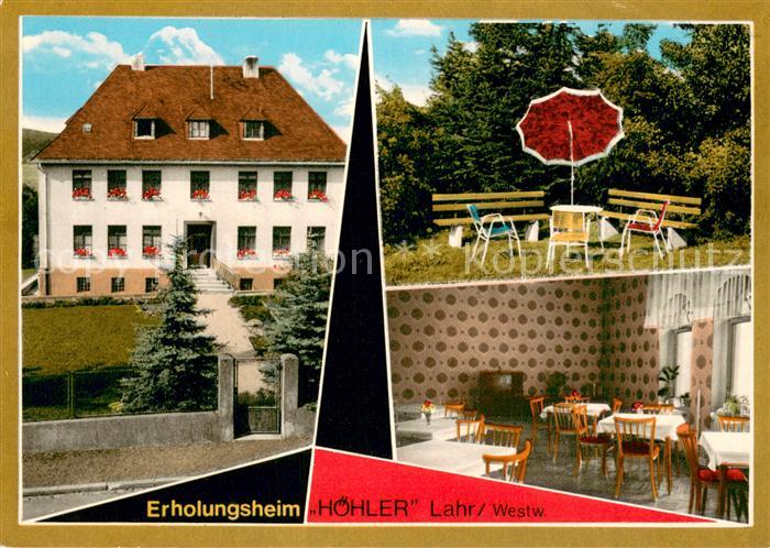 Lahr Limburg Erholungsheim Hoehler Gastraum Garten