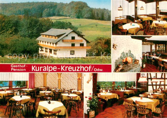 Lautertal Odenwald Gasthof Pension Kuralpe Kreuzhof Restaurant Kamin