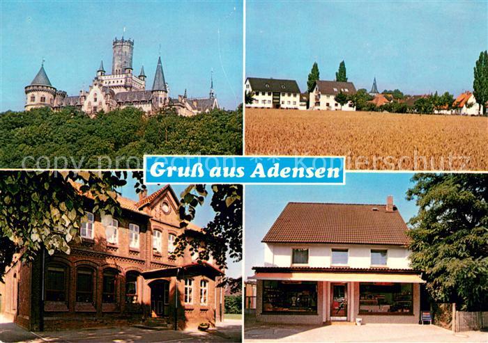 Adensen Ortsansicht Grundschule Ladengeschaeft Schloss