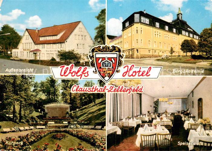 Clausthal-Zellerfeld Goslar Niedersachsen Wolfs Hotel Speisesaal Park Konzertpav
