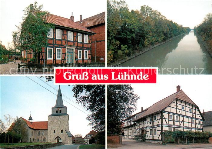 Luehnde Ortsmotive Kirche Kanal